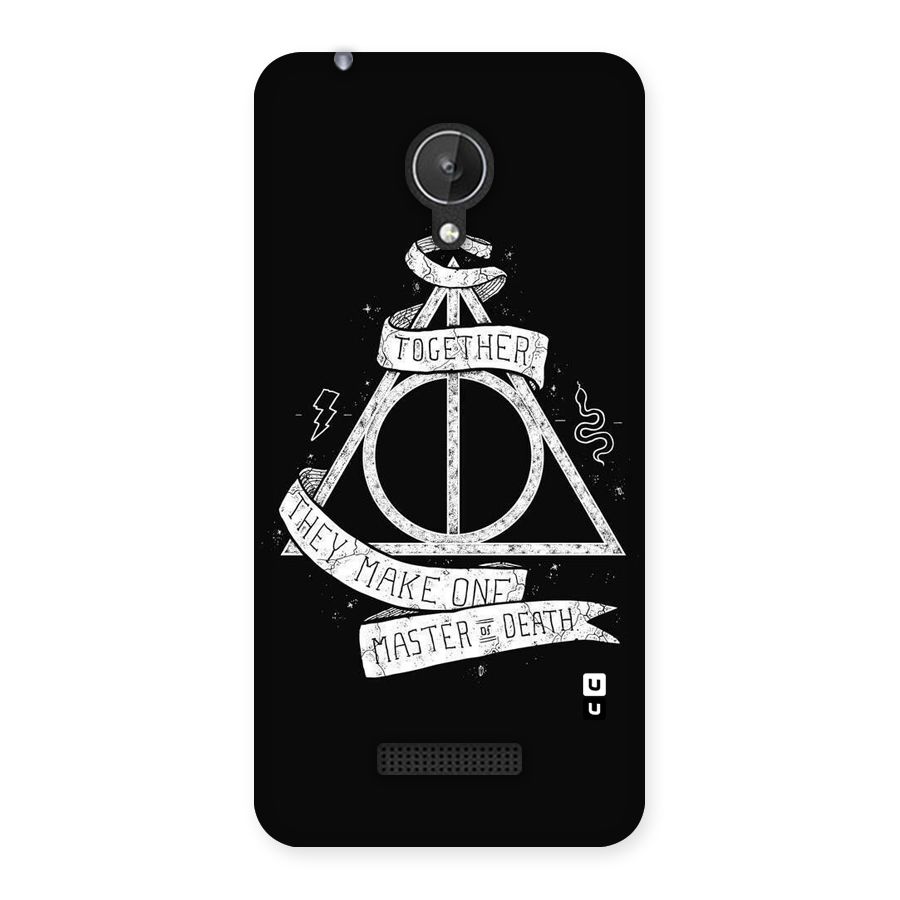 White Ribbon Back Case for Micromax Canvas Spark Q380