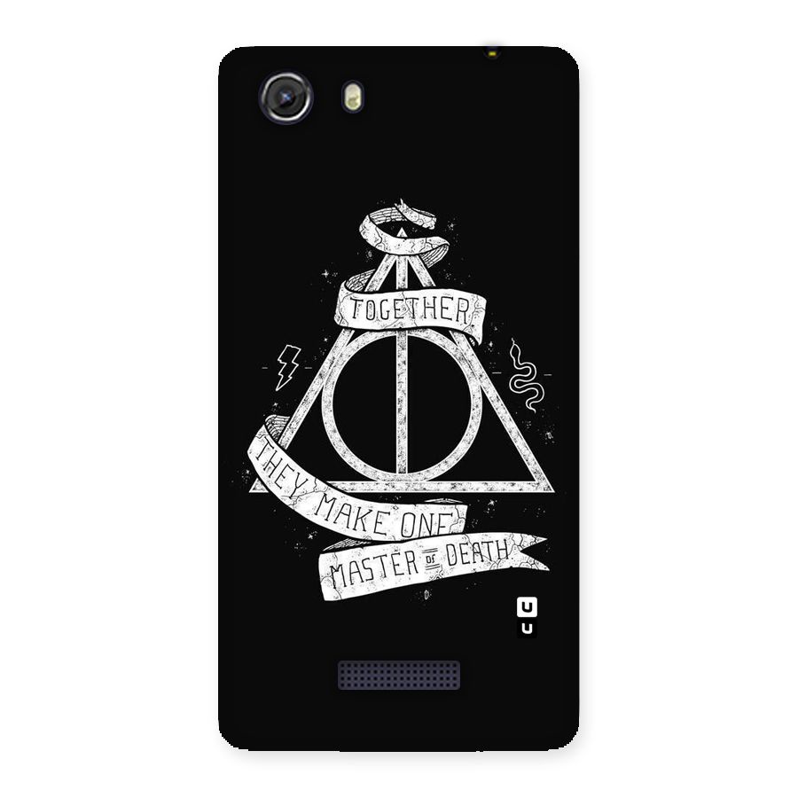 White Ribbon Back Case for Micromax Unite 3