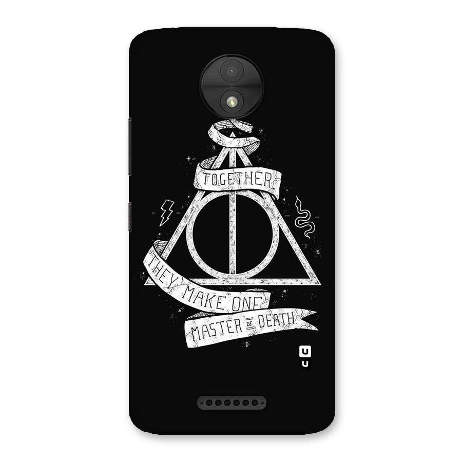 White Ribbon Back Case for Moto C