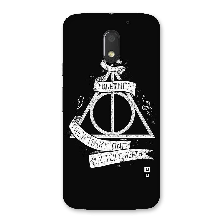 White Ribbon Back Case for Moto E3 Power