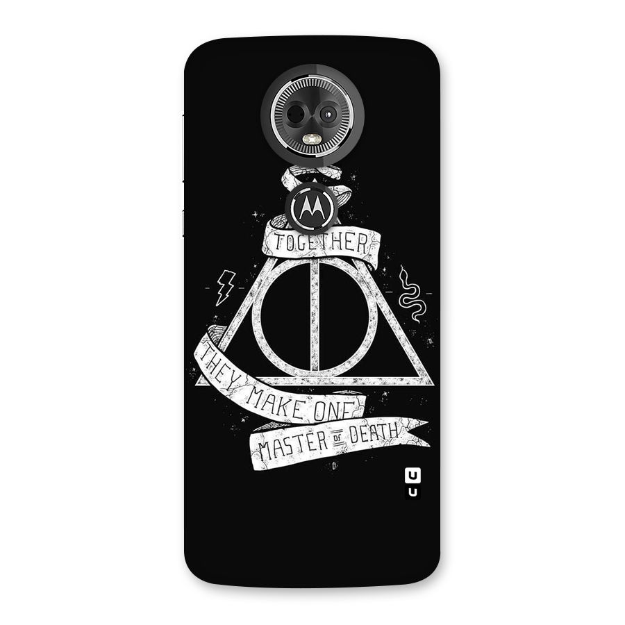 White Ribbon Back Case for Moto E5 Plus