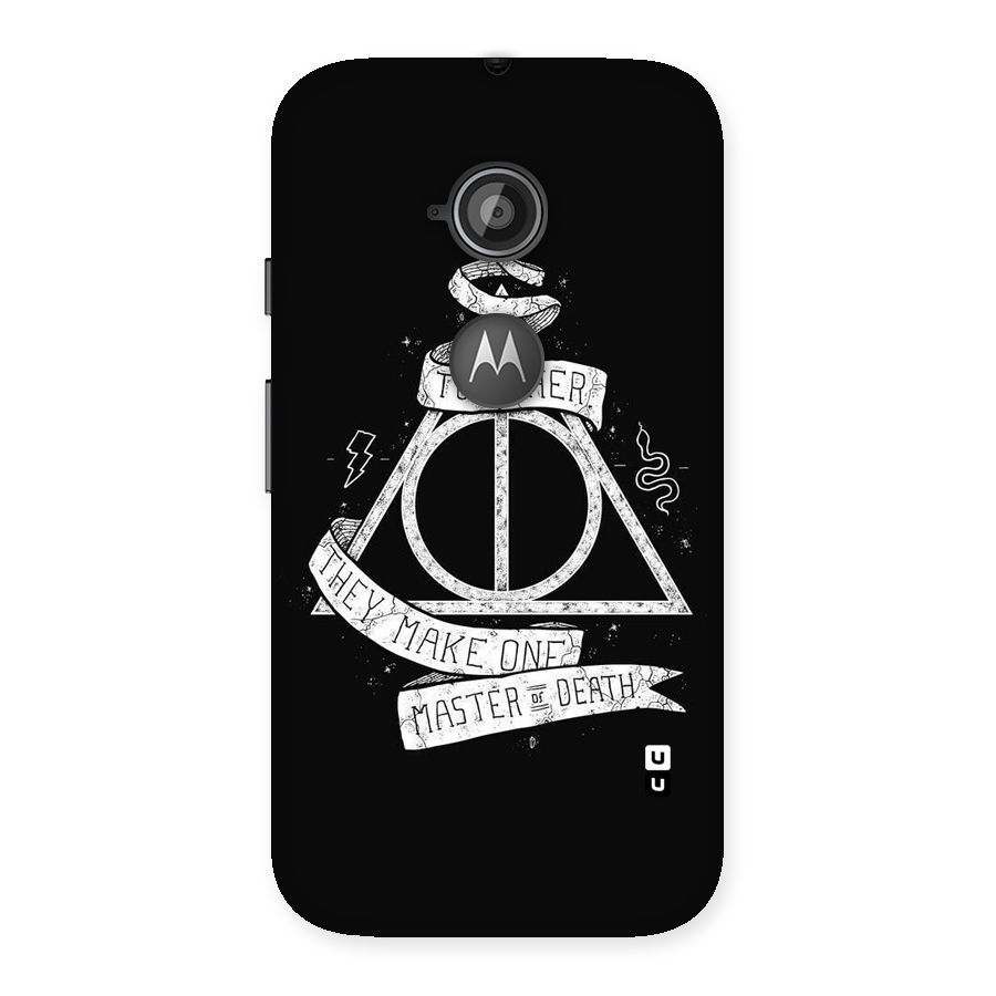 White Ribbon Back Case for Moto E 2nd Gen