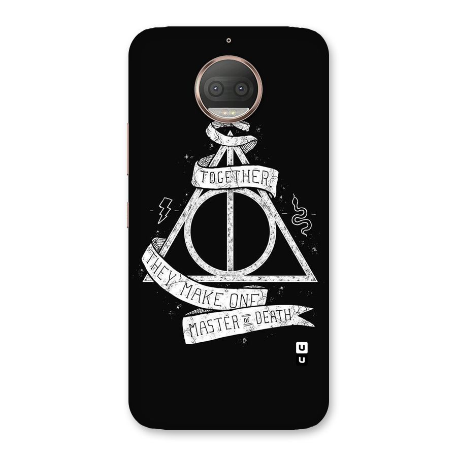 White Ribbon Back Case for Moto G5s Plus