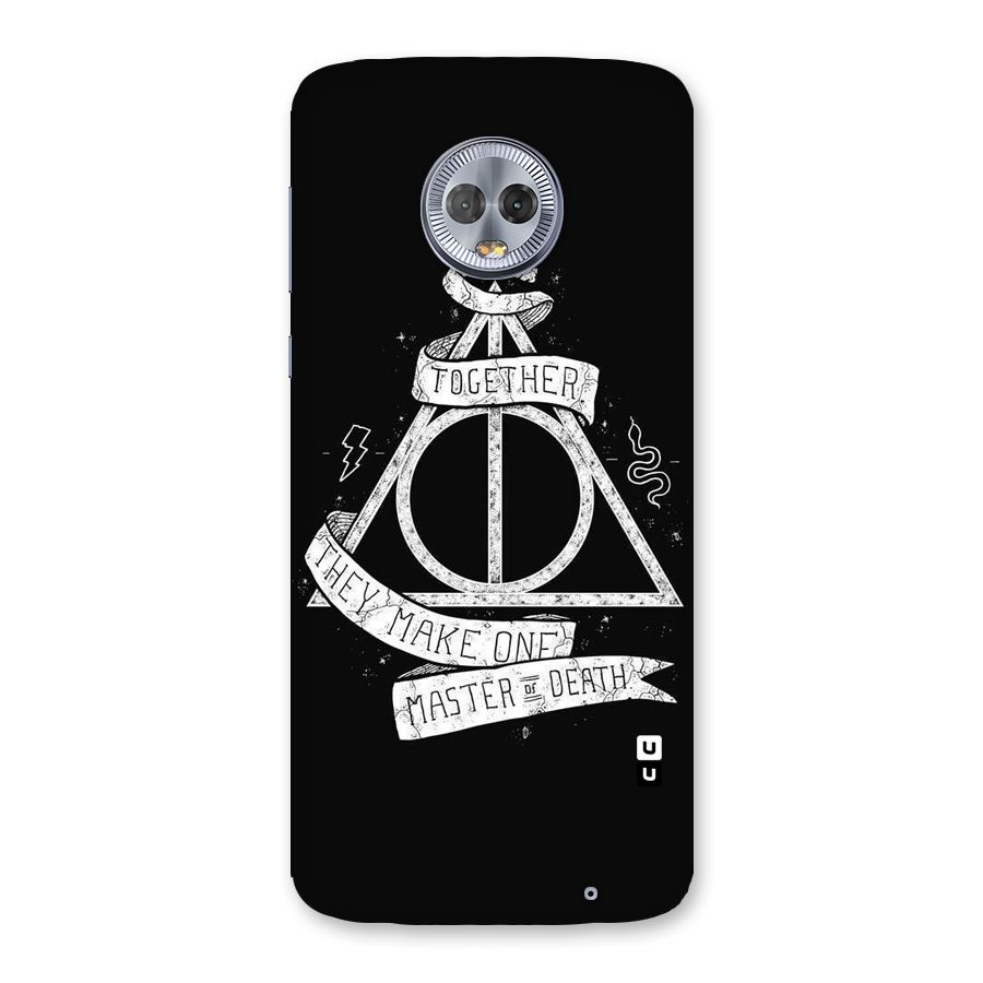White Ribbon Back Case for Moto G6 Plus