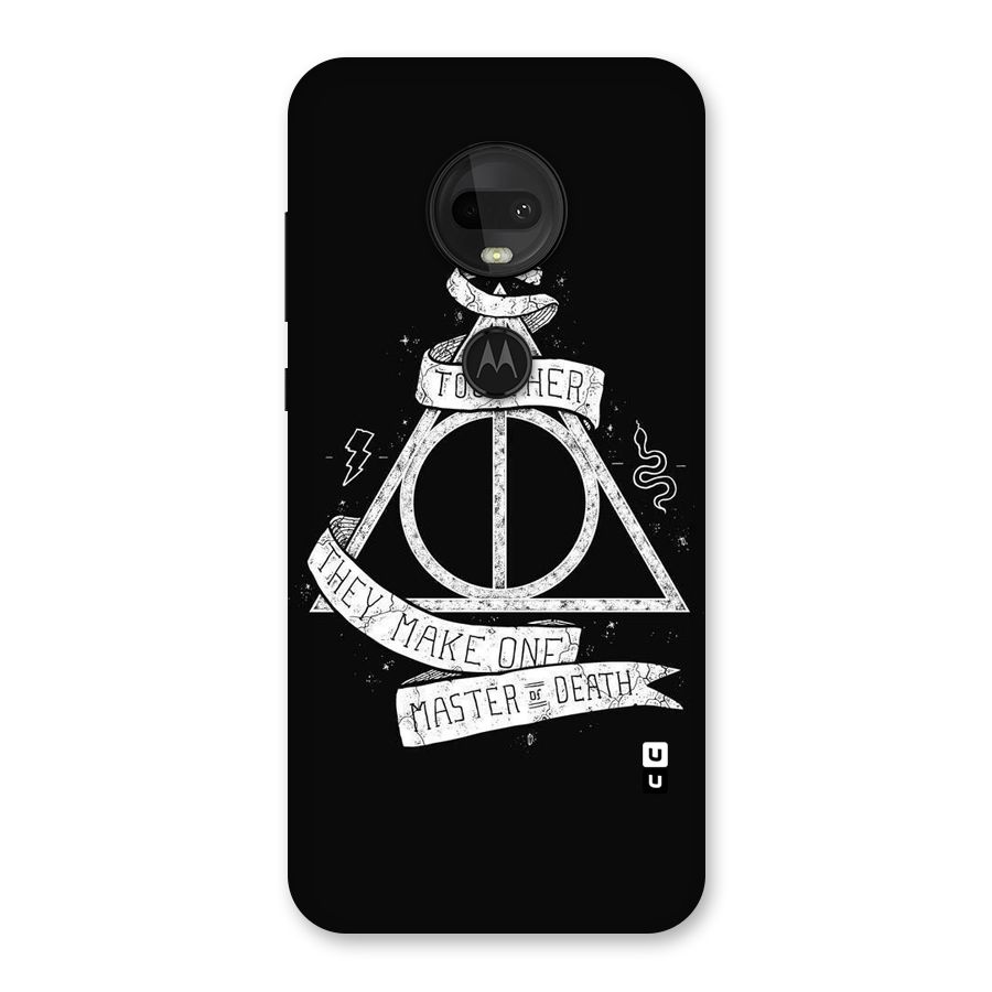 White Ribbon Back Case for Moto G7