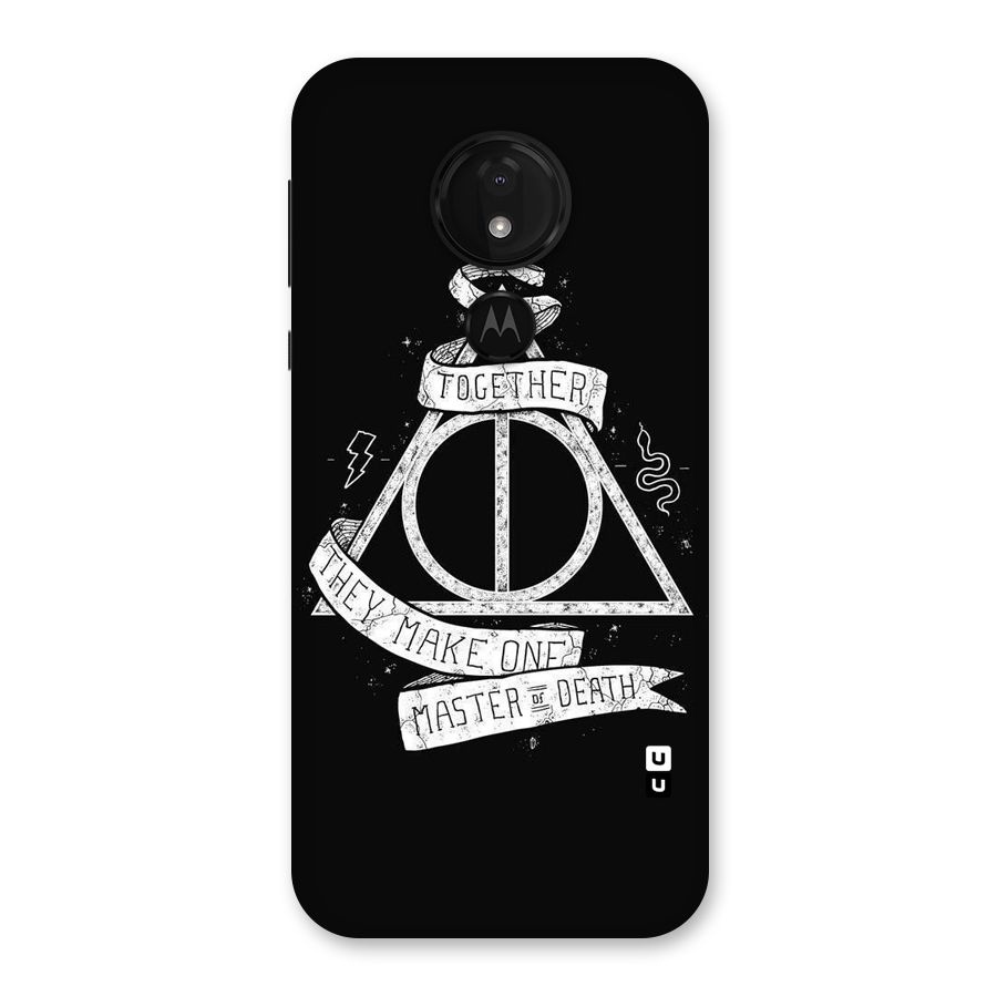 White Ribbon Back Case for Moto G7 Power