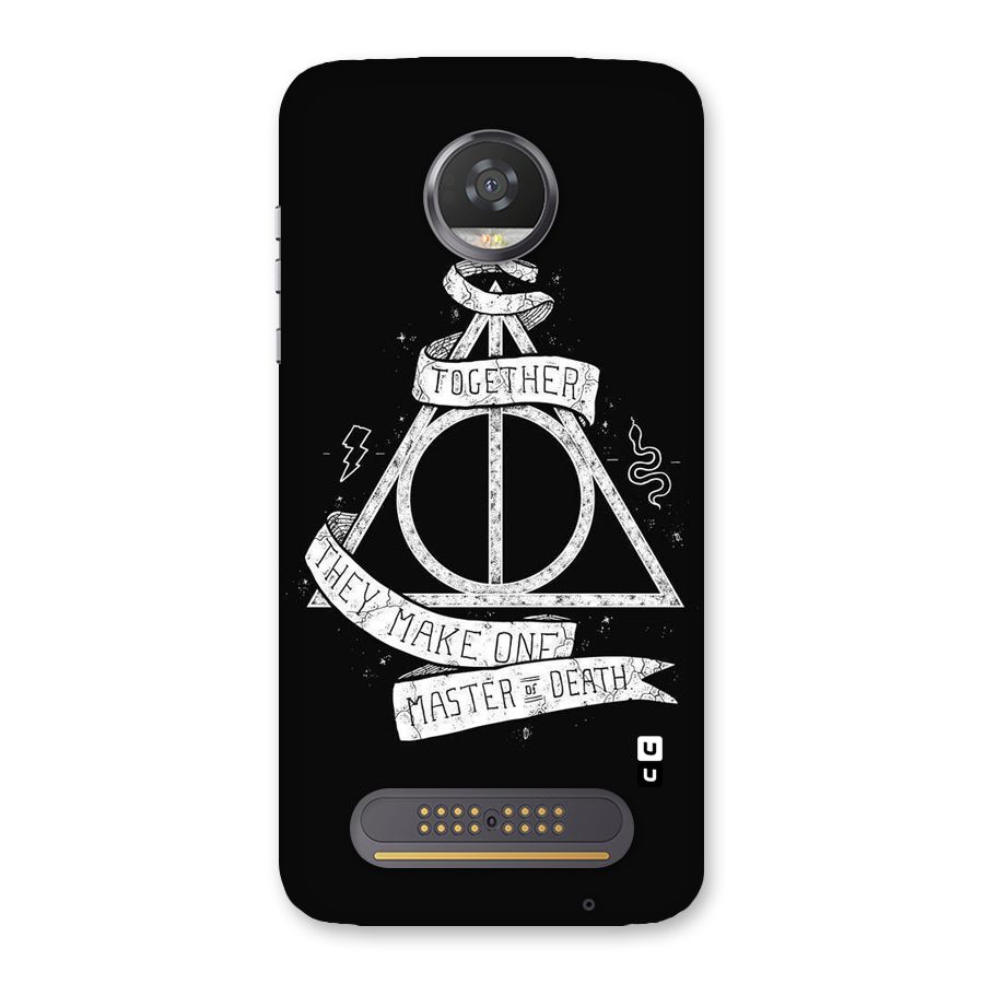 White Ribbon Back Case for Moto Z2 Play