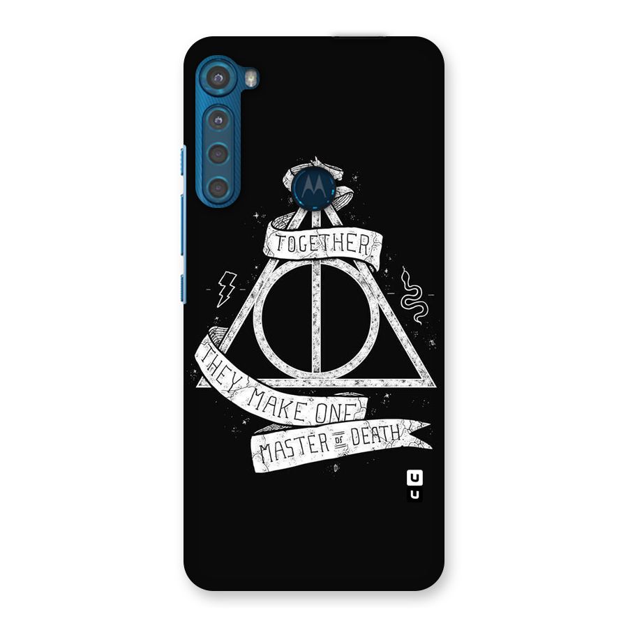 White Ribbon Back Case for Motorola One Fusion Plus