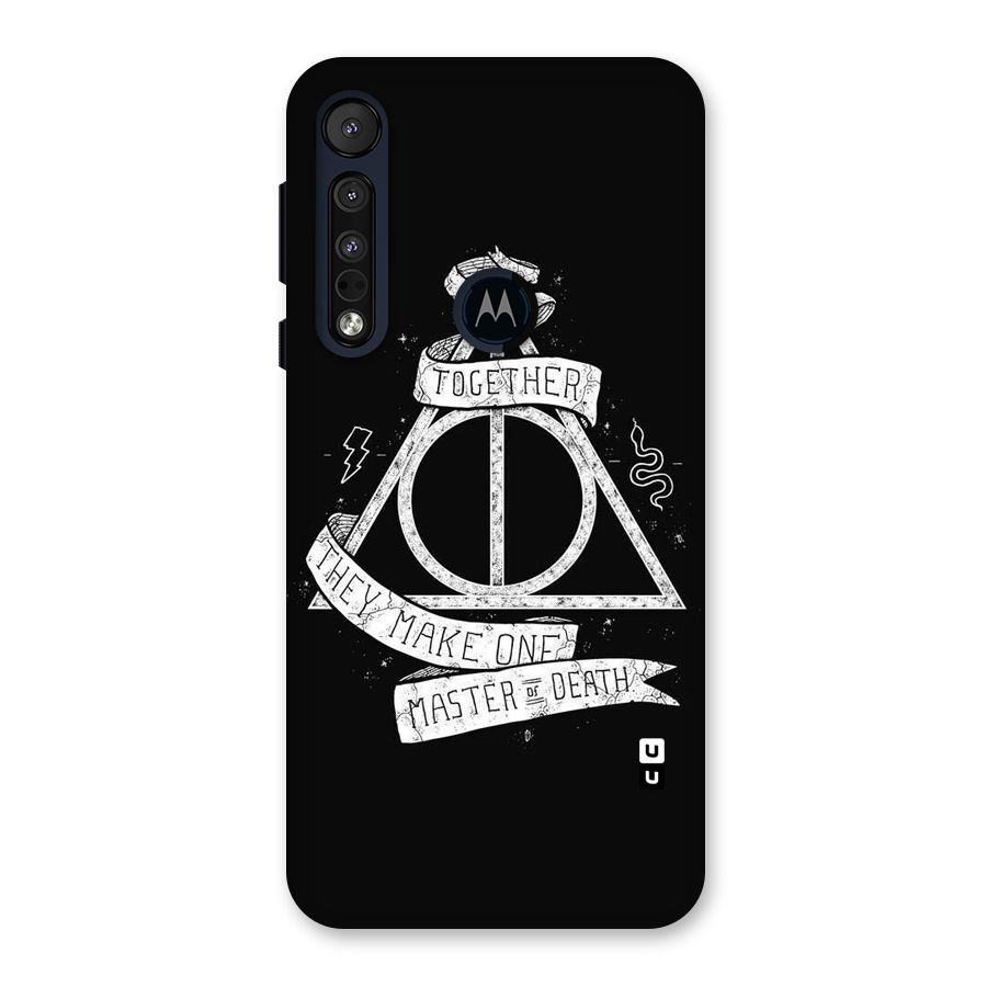White Ribbon Back Case for Motorola One Macro