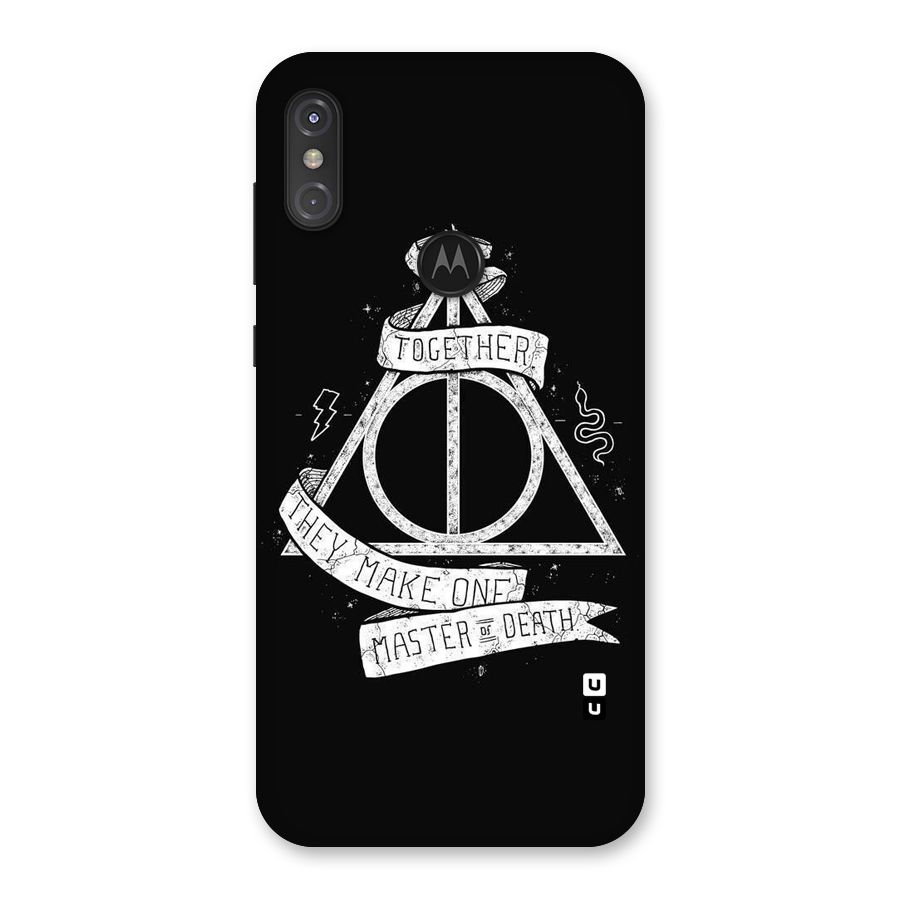 White Ribbon Back Case for Motorola One Power