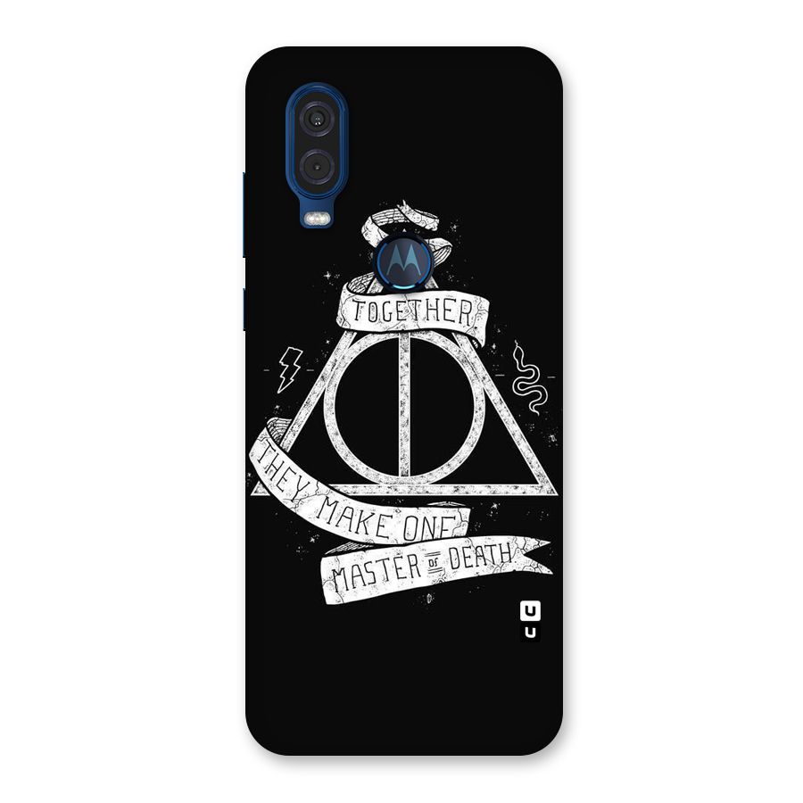 White Ribbon Back Case for Motorola One Vision