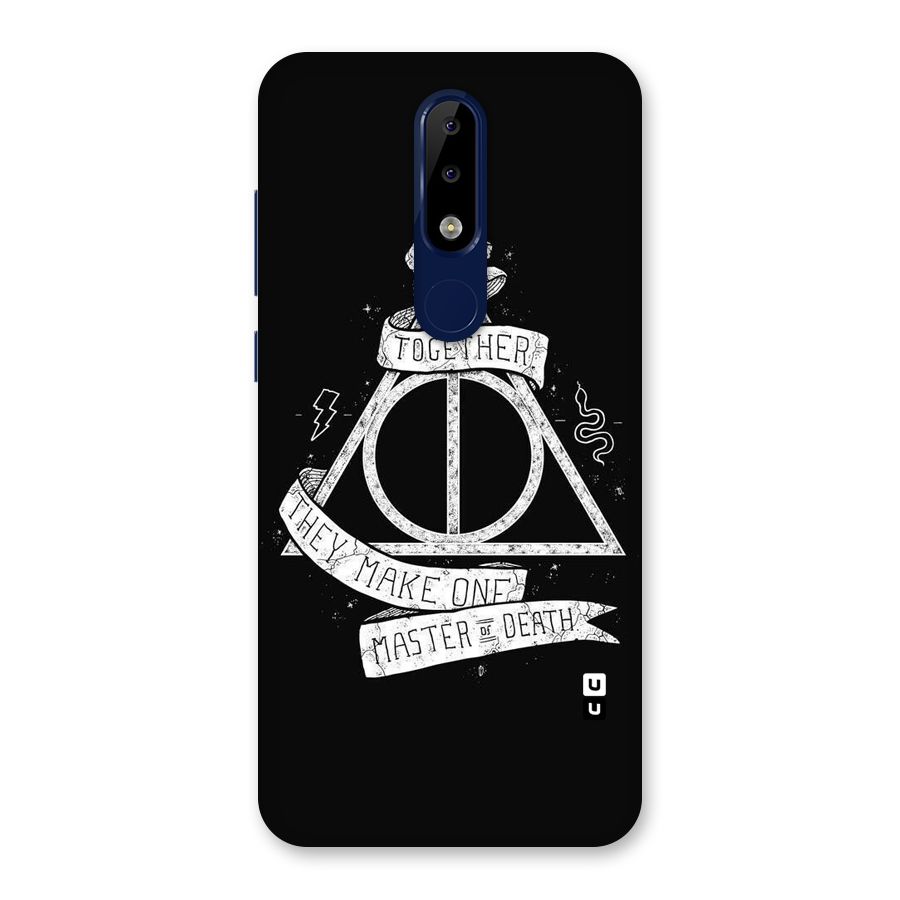 White Ribbon Back Case for Nokia 5.1 Plus