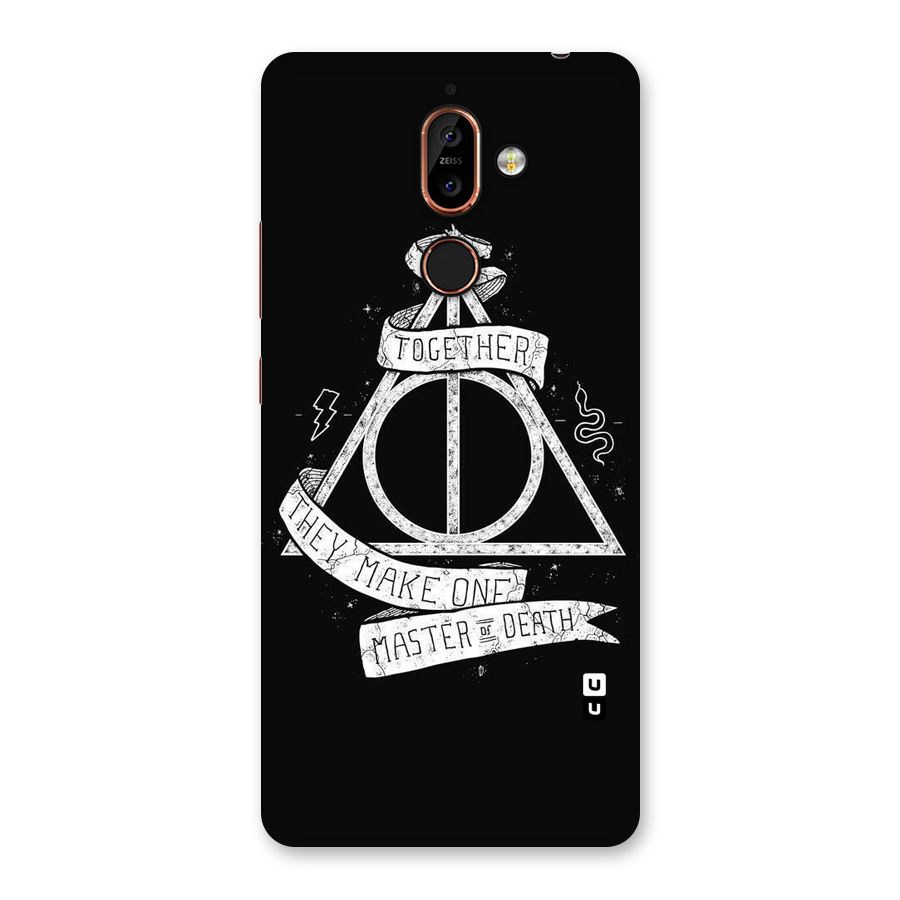White Ribbon Back Case for Nokia 7 Plus