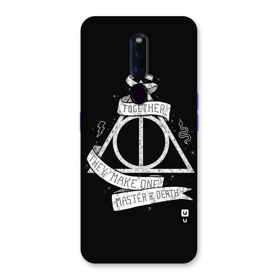 White Ribbon Back Case for Oppo F11 Pro