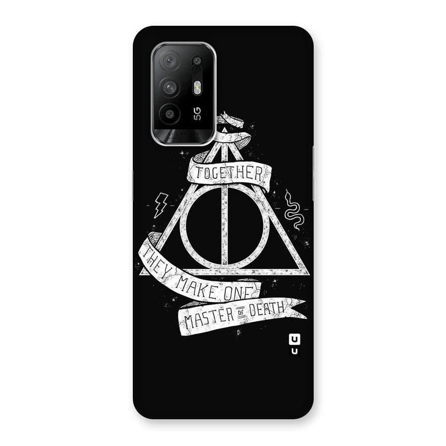 White Ribbon Back Case for Oppo F19 Pro Plus 5G