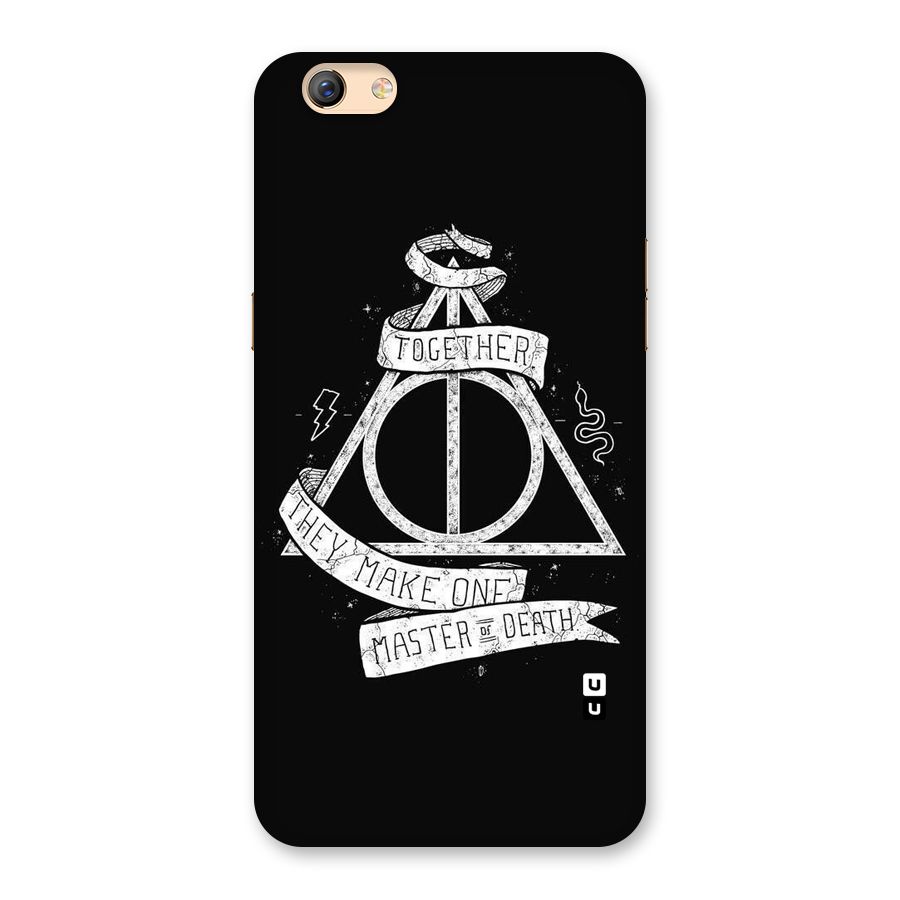 White Ribbon Back Case for Oppo F3 Plus
