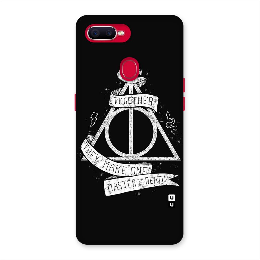 White Ribbon Back Case for Oppo F9 Pro