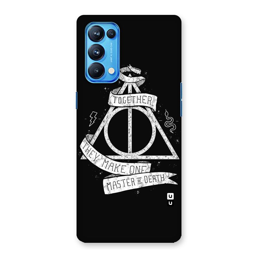 White Ribbon Back Case for Oppo Reno5 Pro 5G