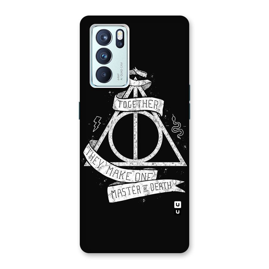 White Ribbon Back Case for Oppo Reno6 Pro 5G
