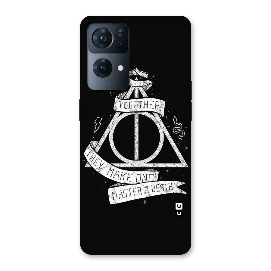 White Ribbon Back Case for Oppo Reno7 Pro 5G