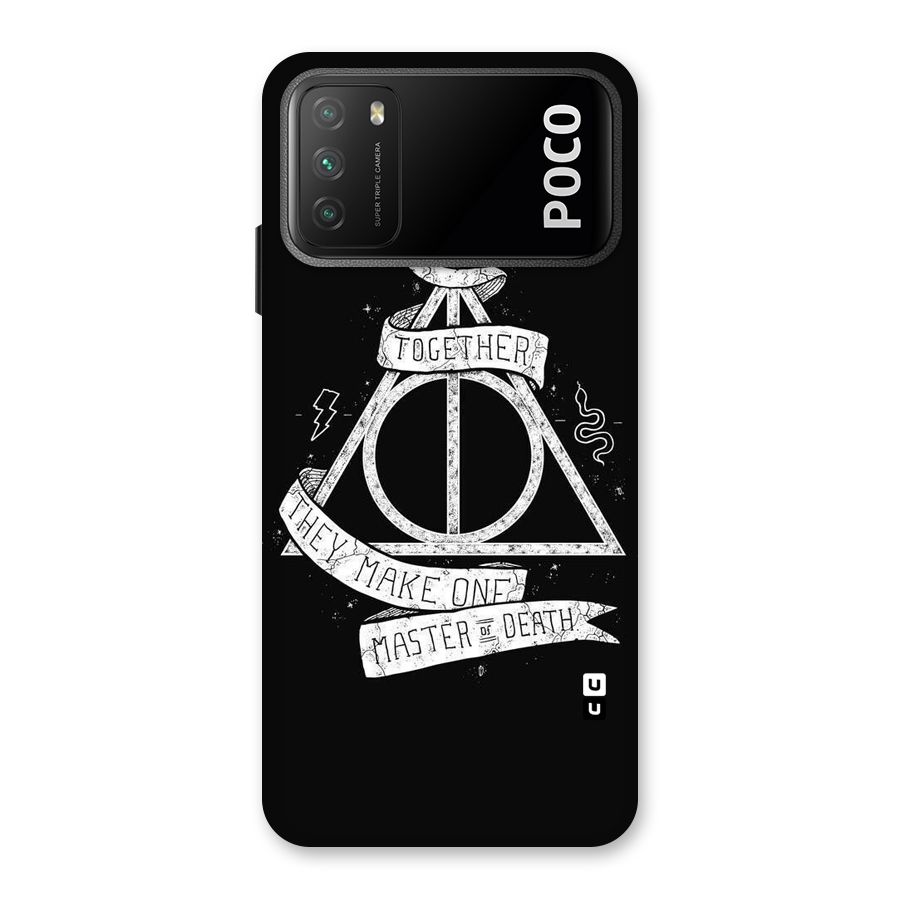 White Ribbon Back Case for Poco M3