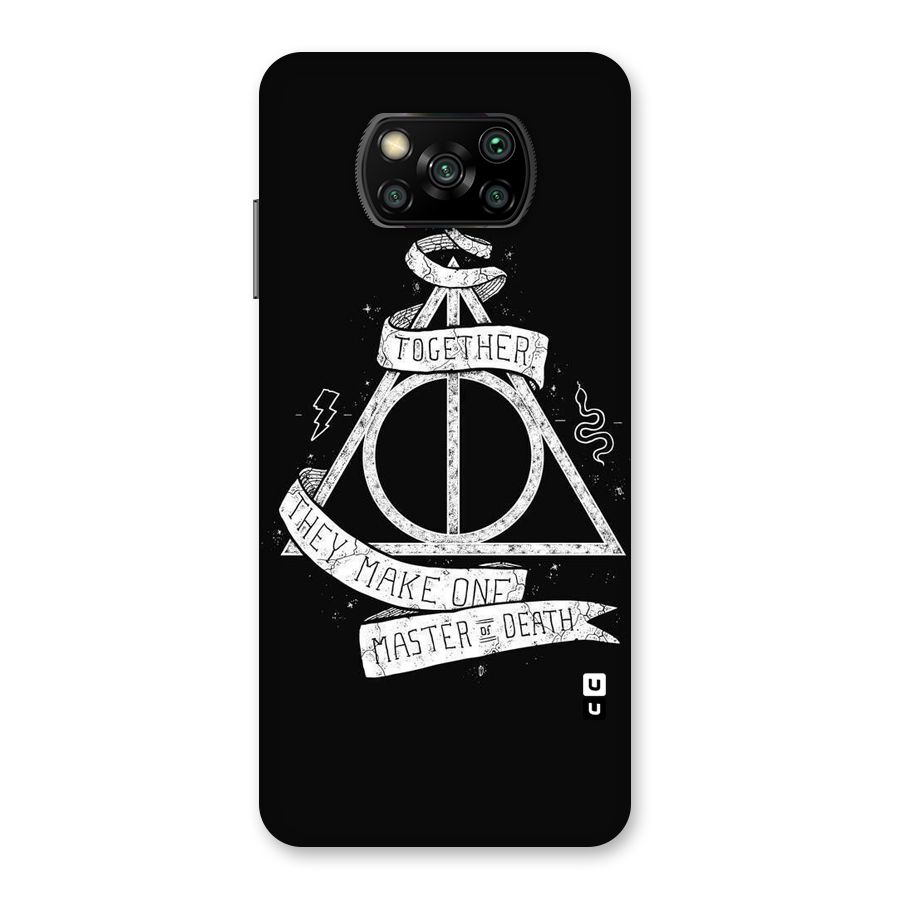 White Ribbon Back Case for Poco X3