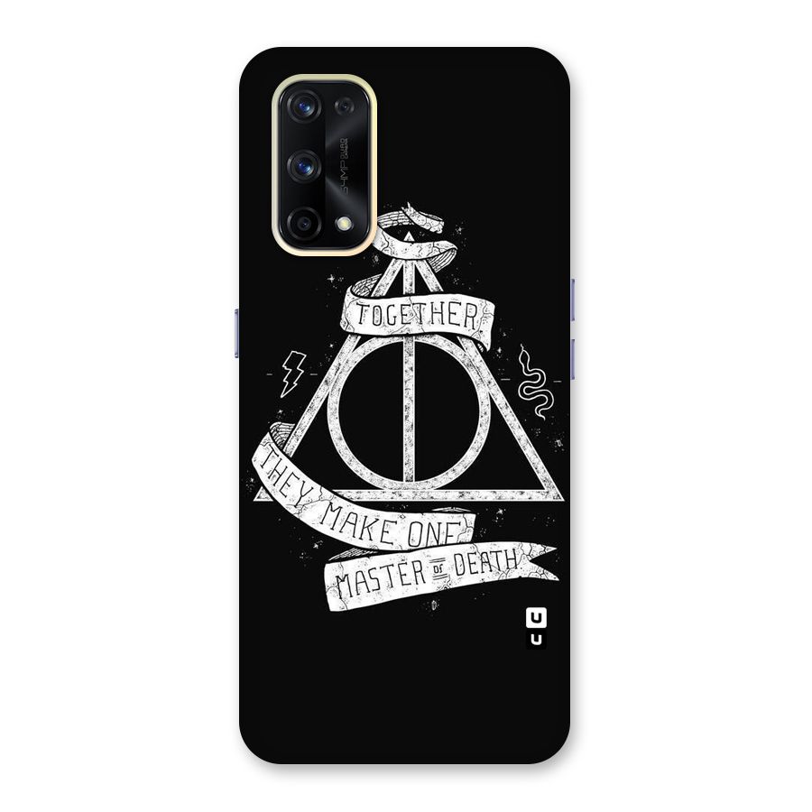 White Ribbon Glass Back Case for Realme X7 Pro
