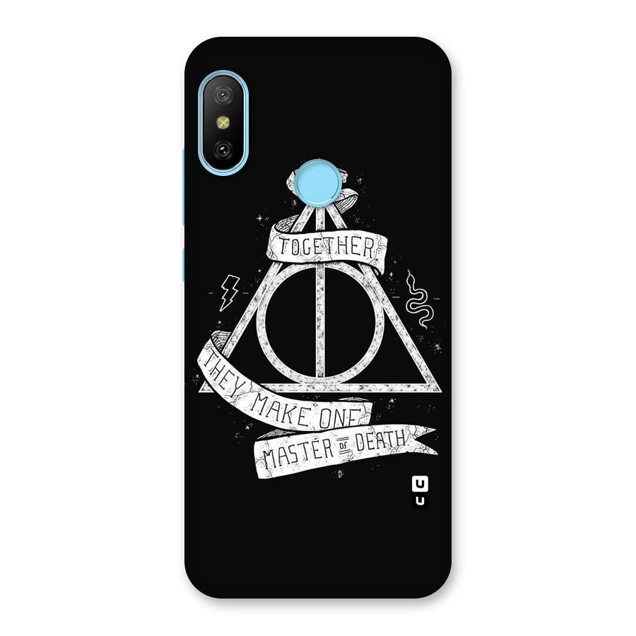 White Ribbon Back Case for Redmi 6 Pro