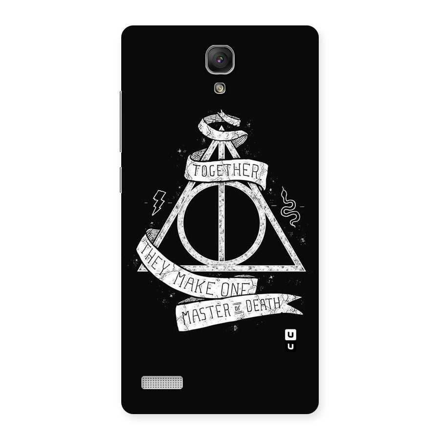 White Ribbon Back Case for Redmi Note Prime