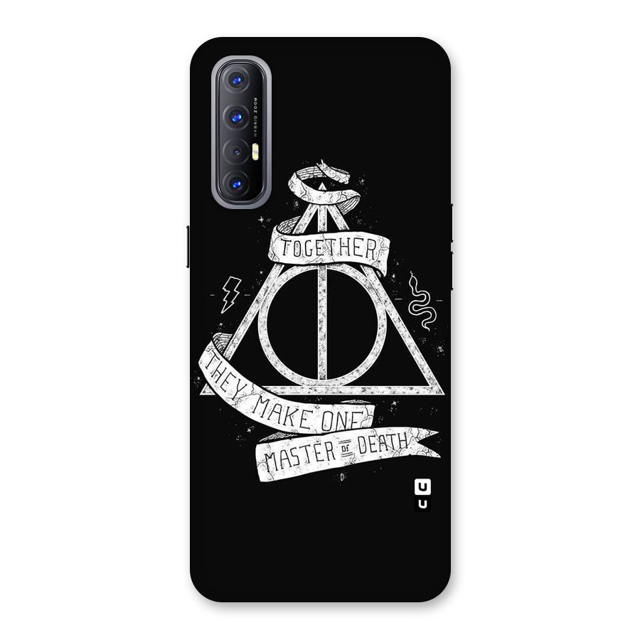 White Ribbon Back Case for Reno3 Pro