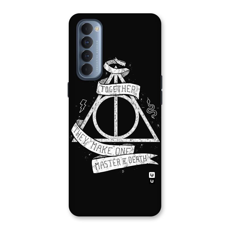 White Ribbon Back Case for Reno4 Pro