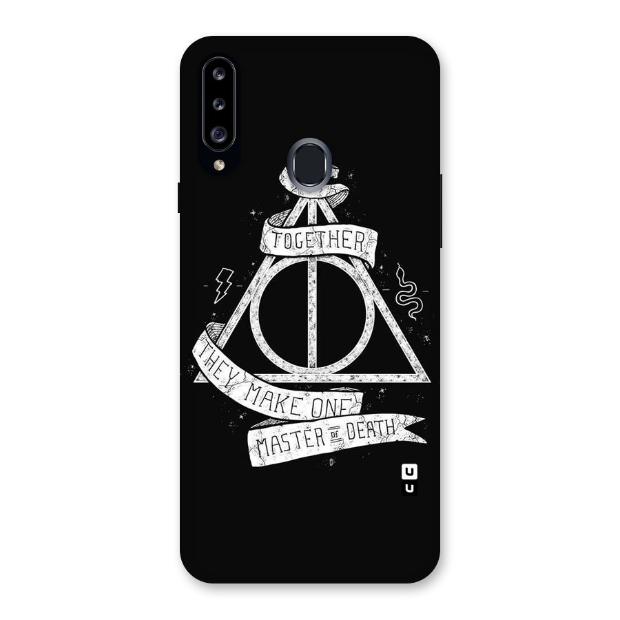 White Ribbon Back Case for Samsung Galaxy A20s