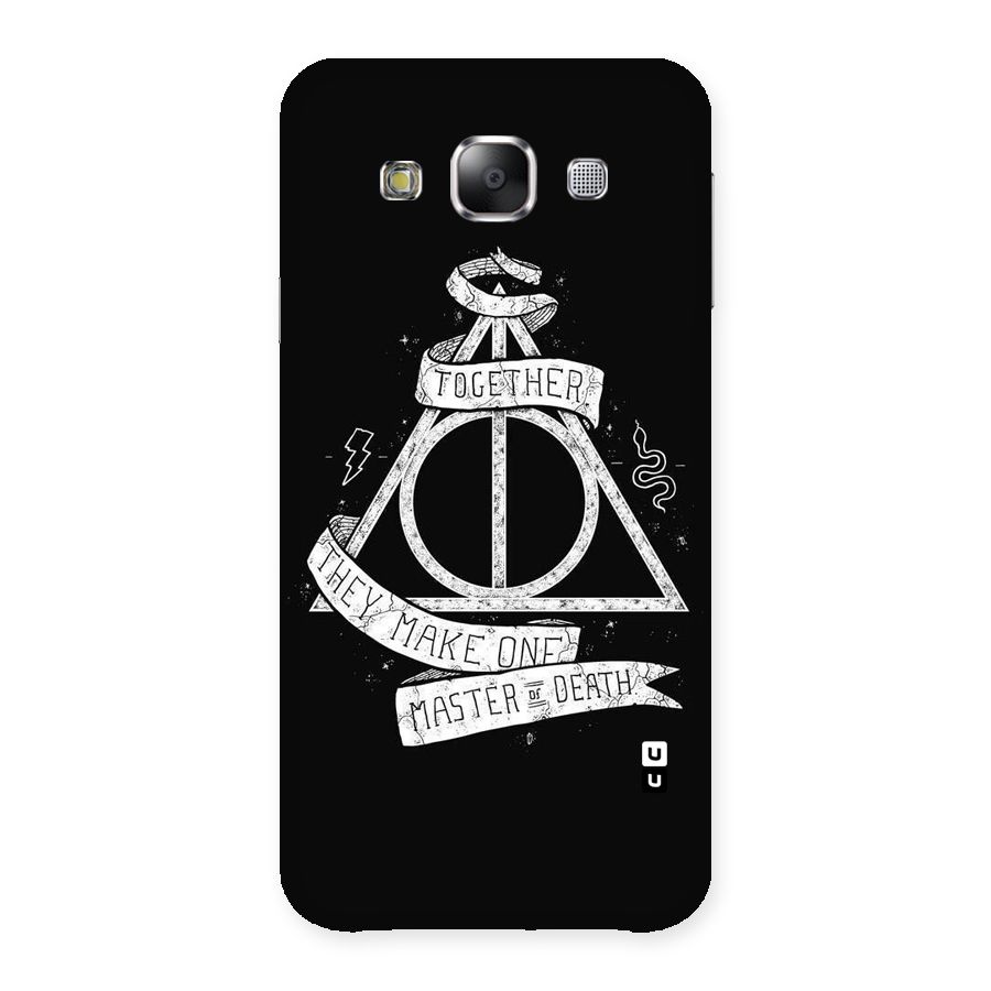 White Ribbon Back Case for Samsung Galaxy E5