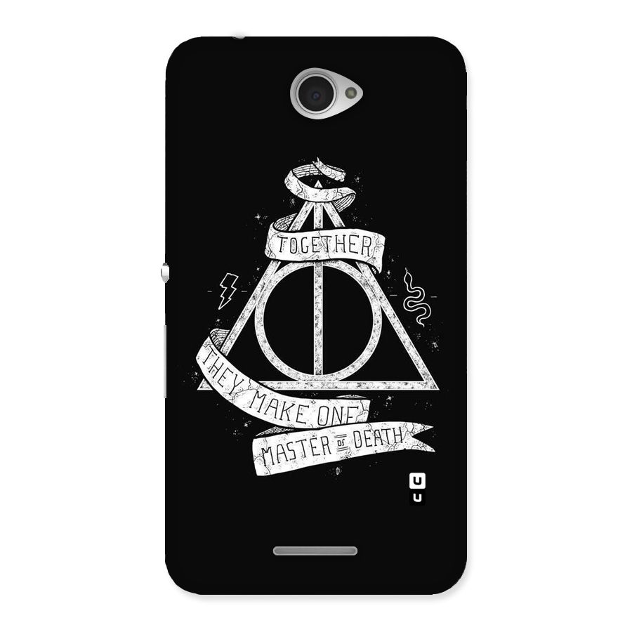 White Ribbon Back Case for Sony Xperia E4