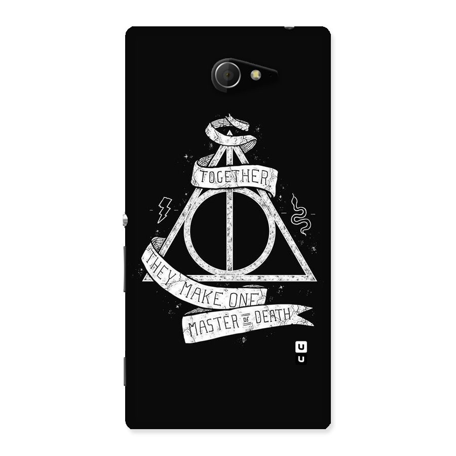 White Ribbon Back Case for Sony Xperia M2