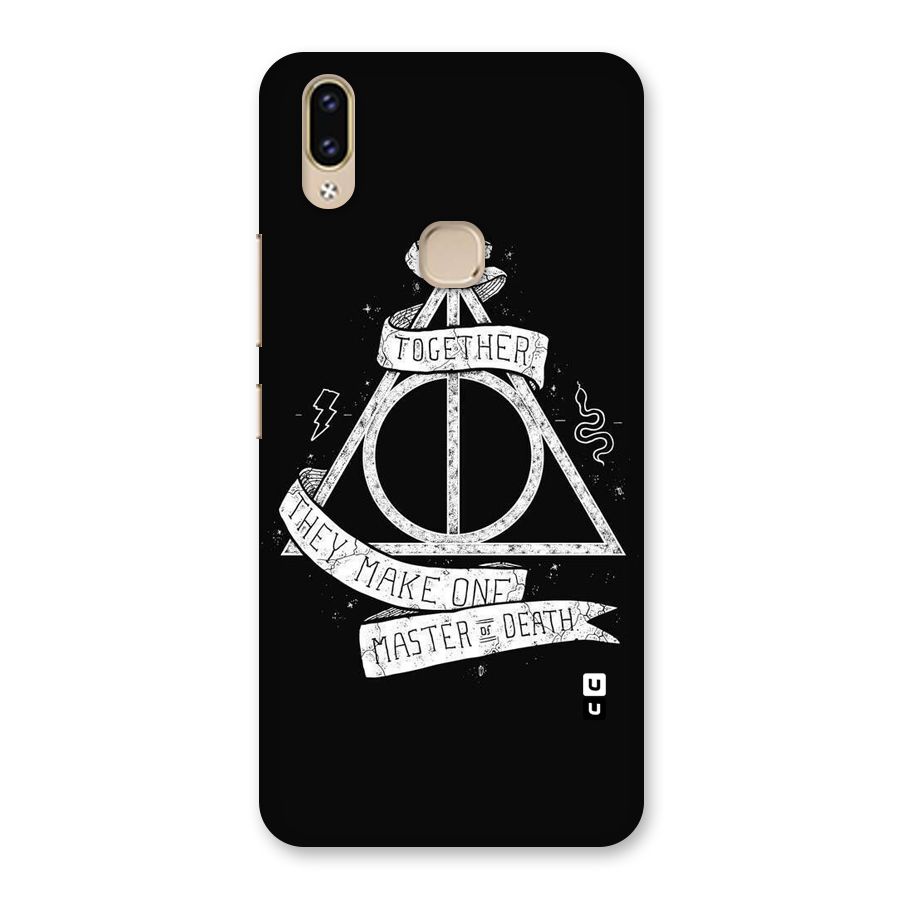 White Ribbon Back Case for Vivo V9 Youth