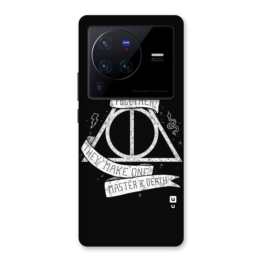 White Ribbon Back Case for Vivo X80 Pro