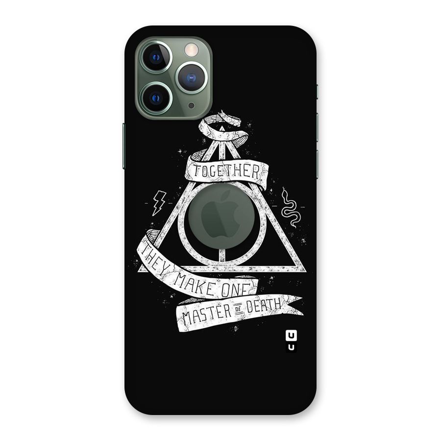 White Ribbon Back Case for iPhone 11 Pro Logo  Cut
