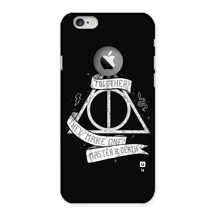 White Ribbon Back Case for iPhone 6 Logo Cut