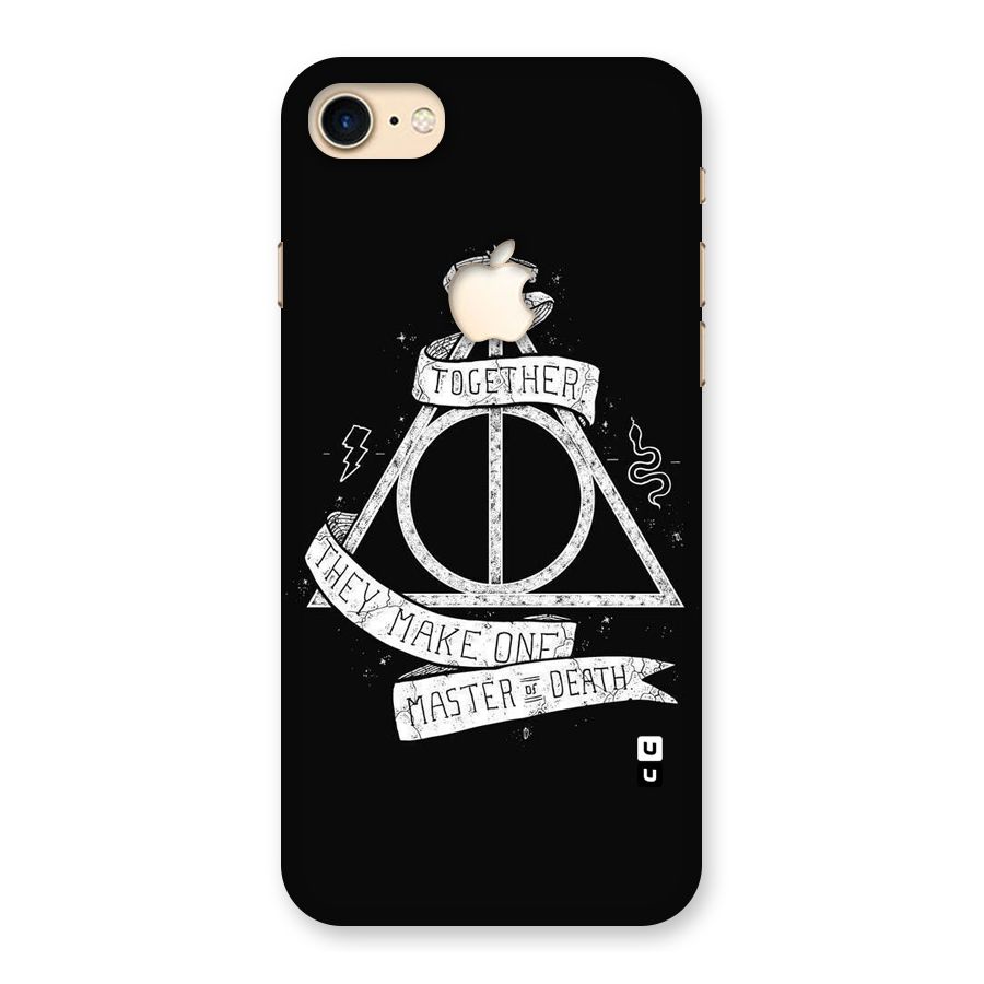 White Ribbon Back Case for iPhone 7 Apple Cut