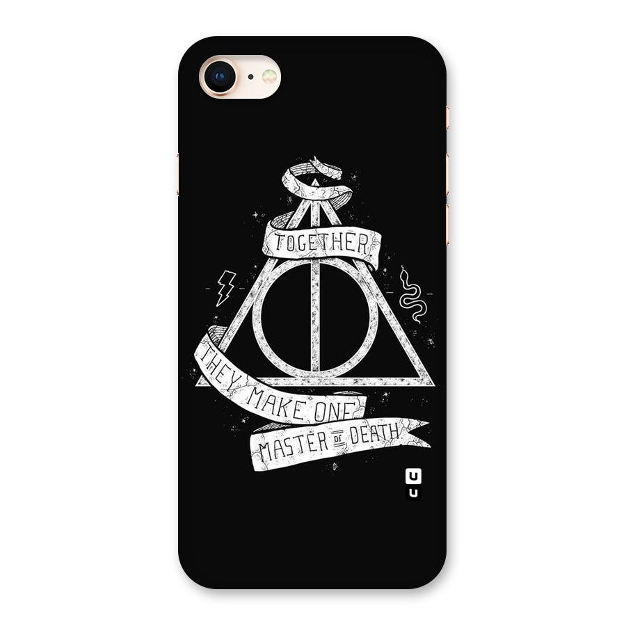 White Ribbon Back Case for iPhone 8