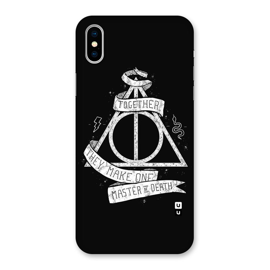 White Ribbon Back Case for iPhone XS