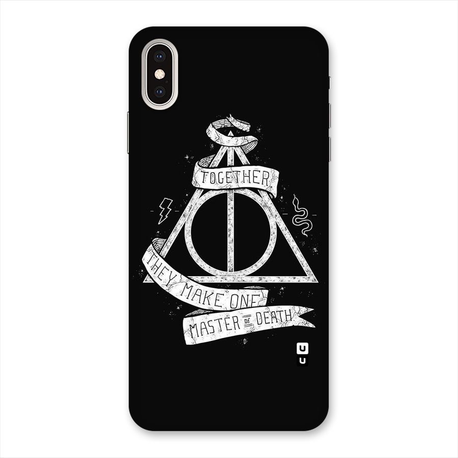 White Ribbon Back Case for iPhone XS Max
