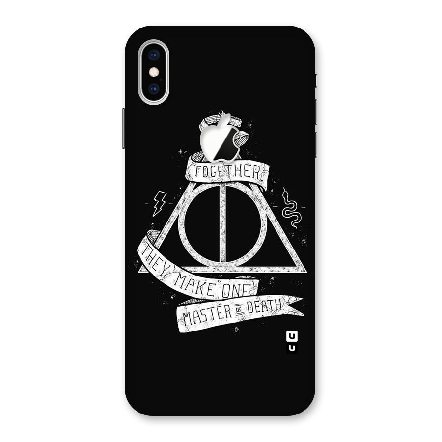 White Ribbon Back Case for iPhone XS Max Apple Cut