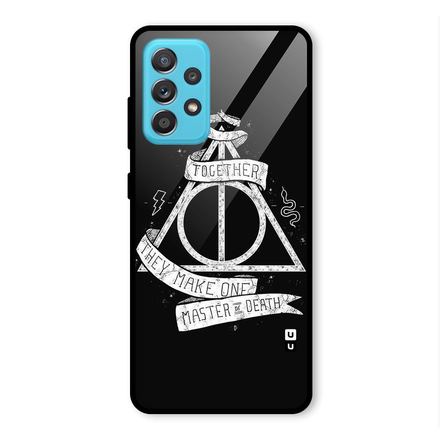 White Ribbon Glass Back Case for Galaxy A52
