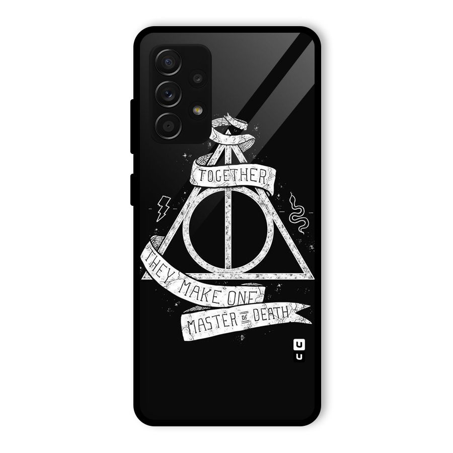 White Ribbon Glass Back Case for Galaxy A53 5G