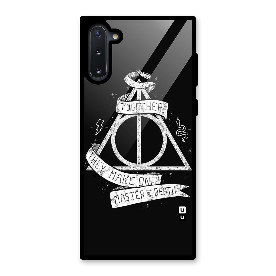 White Ribbon Glass Back Case for Galaxy Note 10