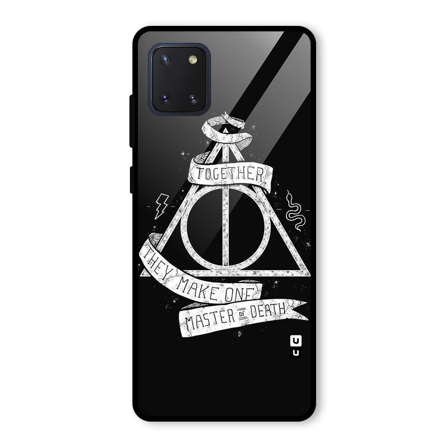White Ribbon Glass Back Case for Galaxy Note 10 Lite