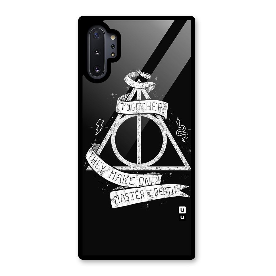 White Ribbon Glass Back Case for Galaxy Note 10 Plus