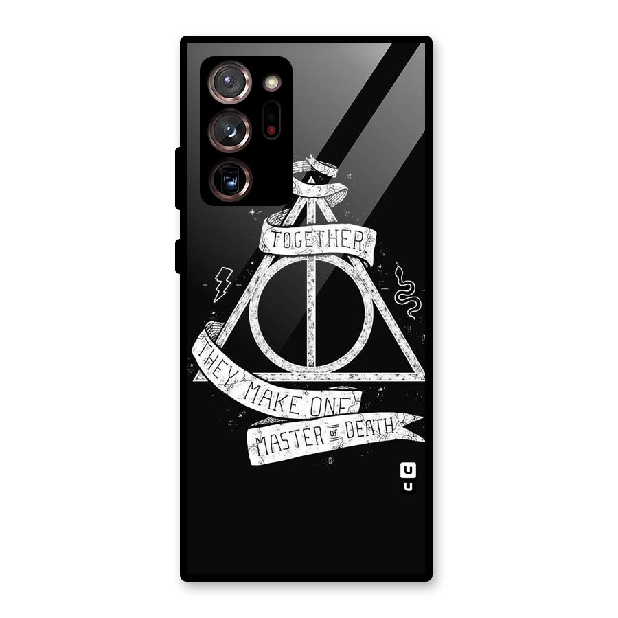 White Ribbon Glass Back Case for Galaxy Note 20 Ultra